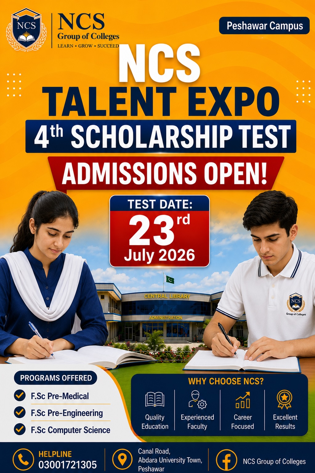 Scholarship Test Flyer